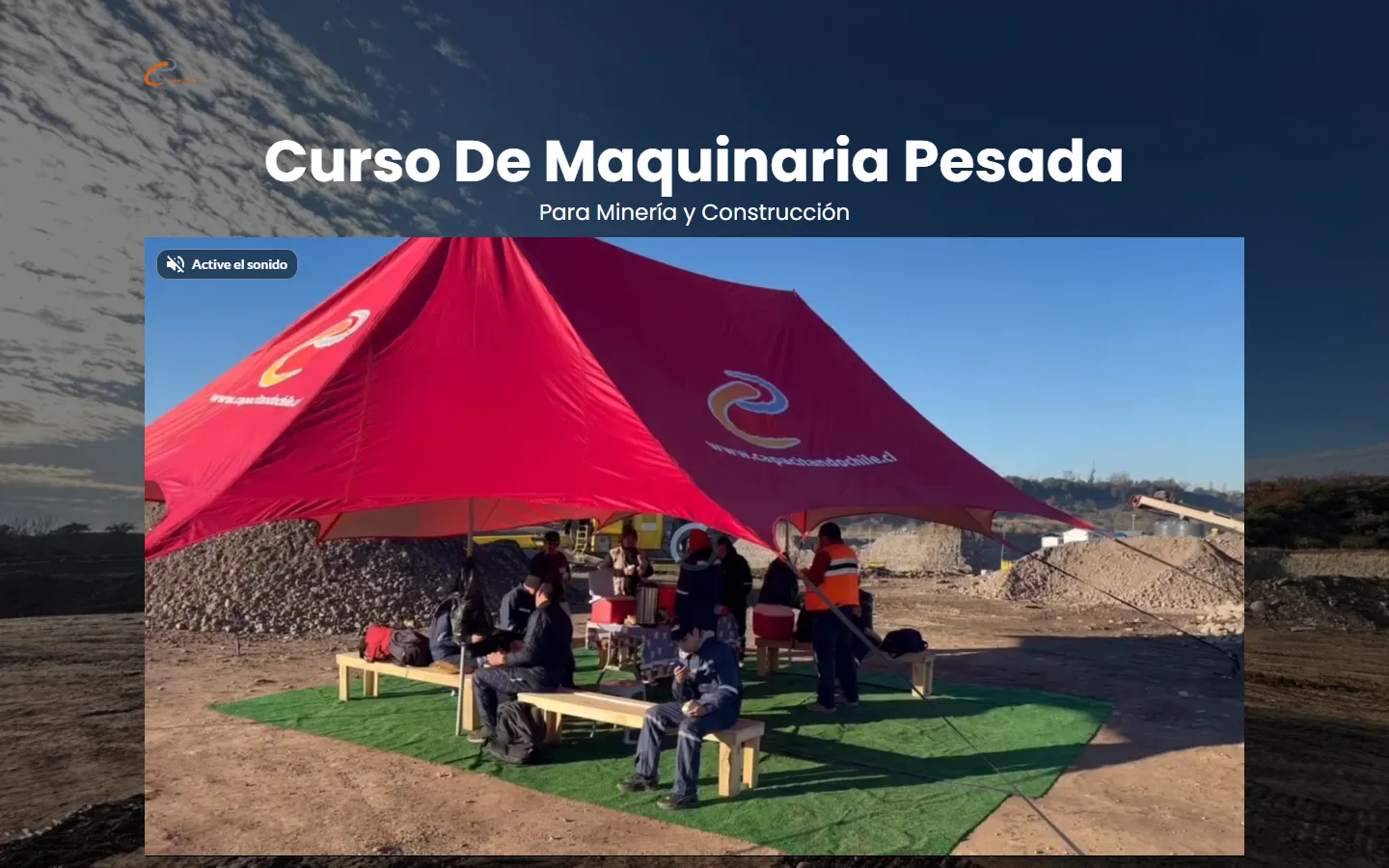 Sitio de Capacitando Chile, cursos de maquinaria pesada