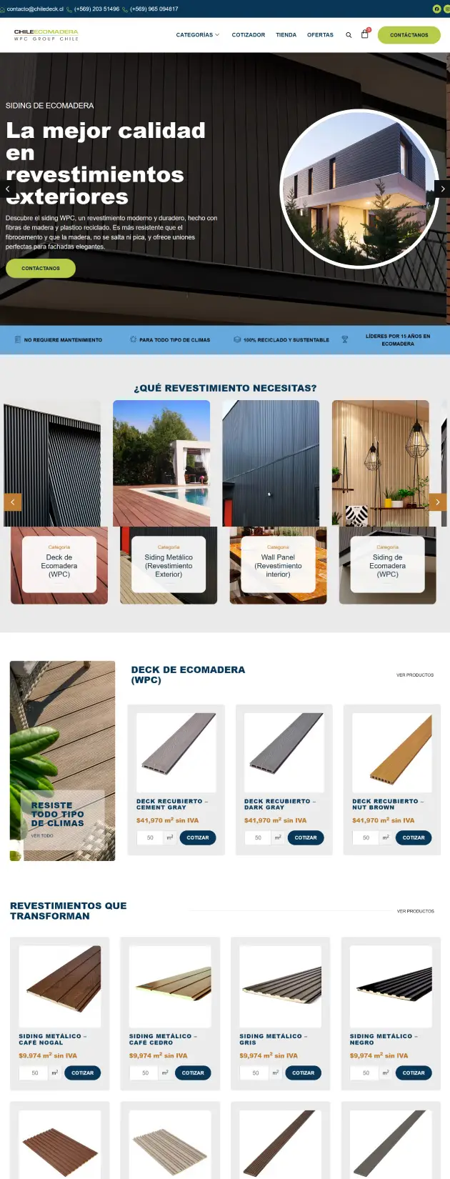E-commerce Chile Eco Madera