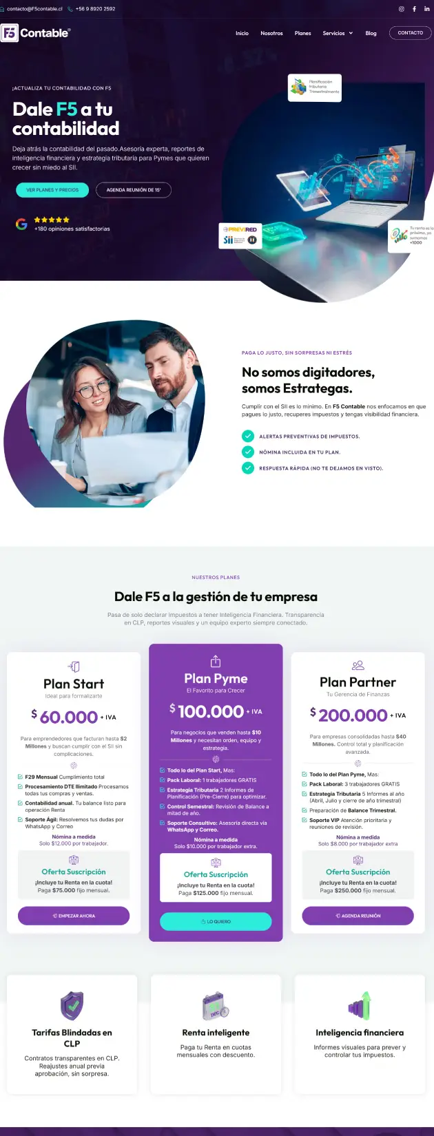 Sitio web F5 Contable