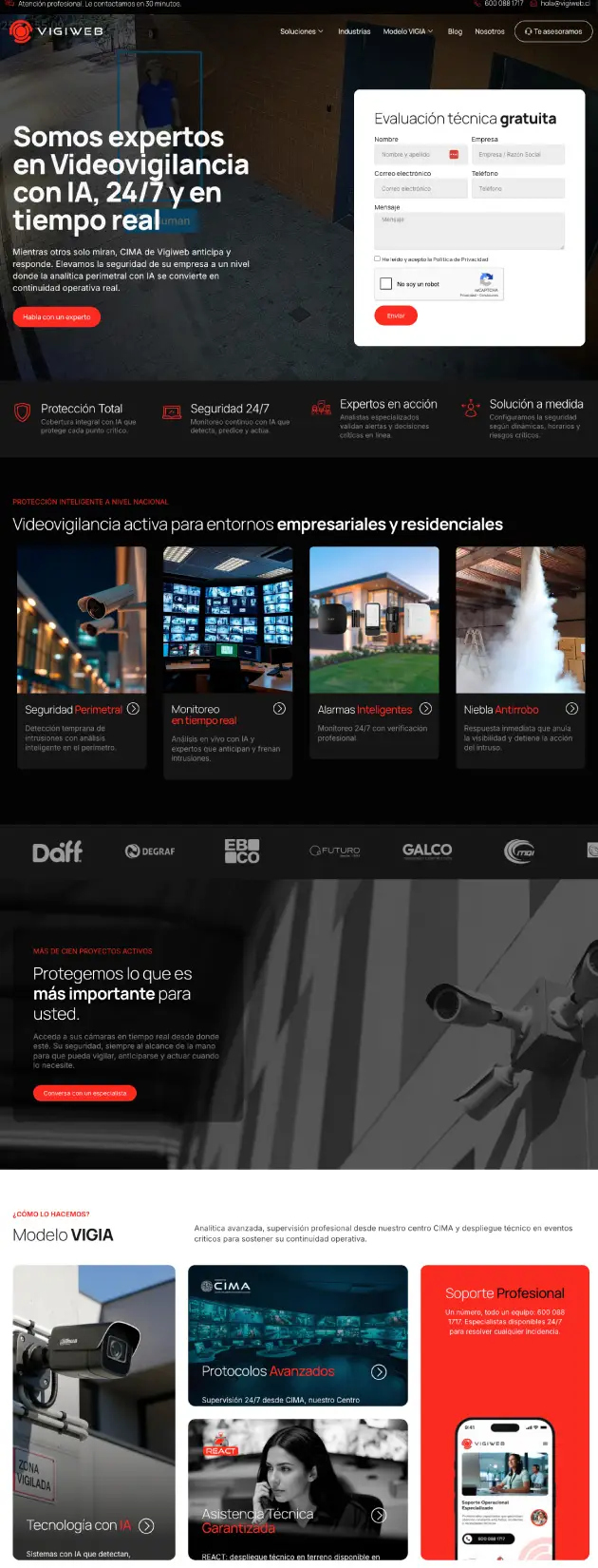 Sitio web Vigiweb